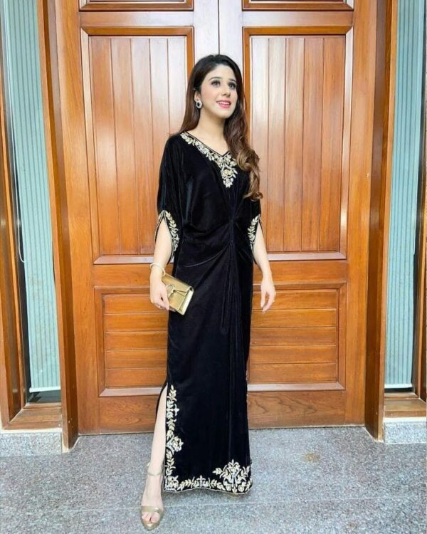 Elegant Woman Party Wear Black Maxi with Exquisite Hand Zari Work❤️