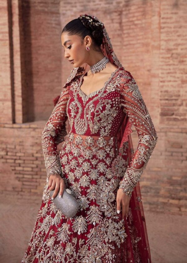 Royal Red & Gold Bridal Lehenga For Woman – A Timeless Masterpiece😍 - Image 2