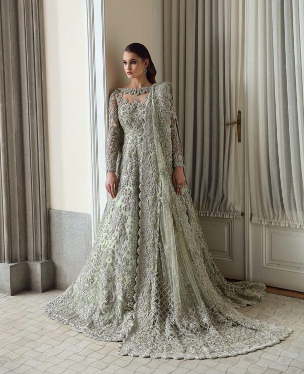 Luxury Hand-Embroidered Bridal/Party Wear Dress of Clothing Brand